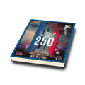 Collectible book with 250th anniversary design featuring fireworks and a statue of liberty on a white background